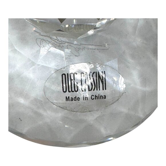 Oleg Cassini Signed Crystal Cross Religious Sculpture Paperweight Faceted 7" - Picture 5 of 8